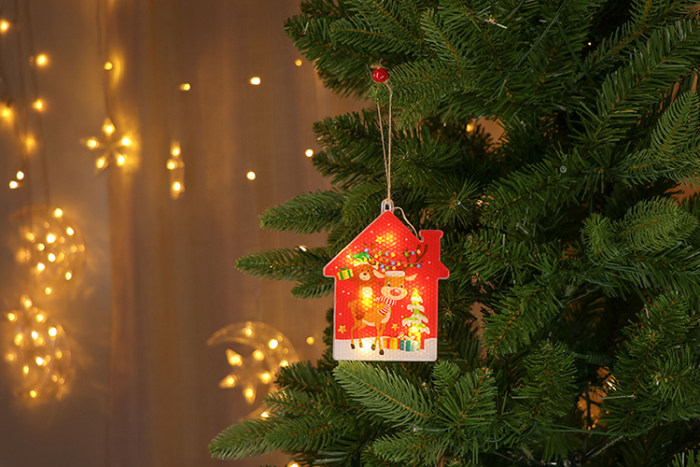 皮线挂件灯 房子暖光